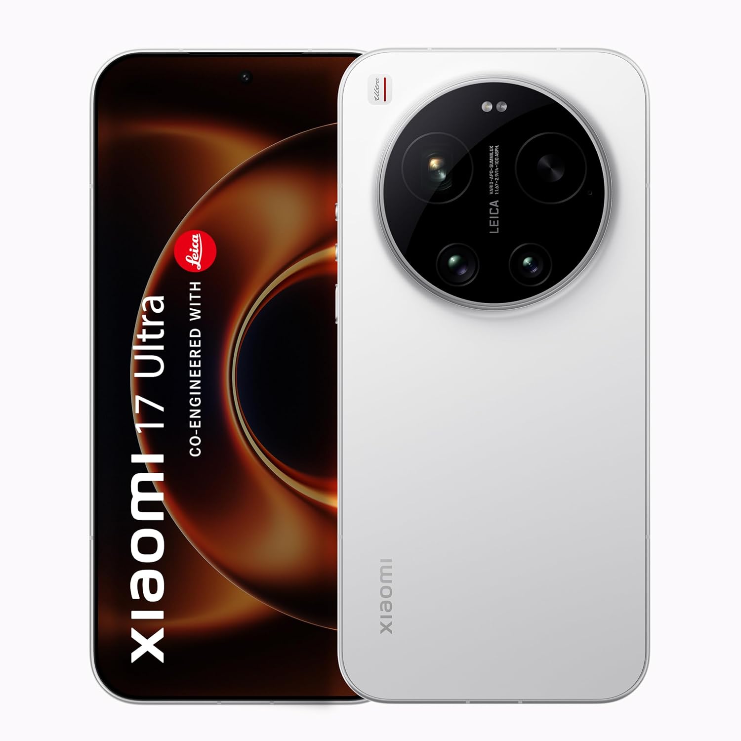 Xiaomi 17 Ultra White 16GB 512GB smartphone front back view