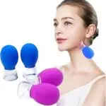 Facial Cupping Set Silicone Vacuum Suction Cups Pack of 4 for skin tightening