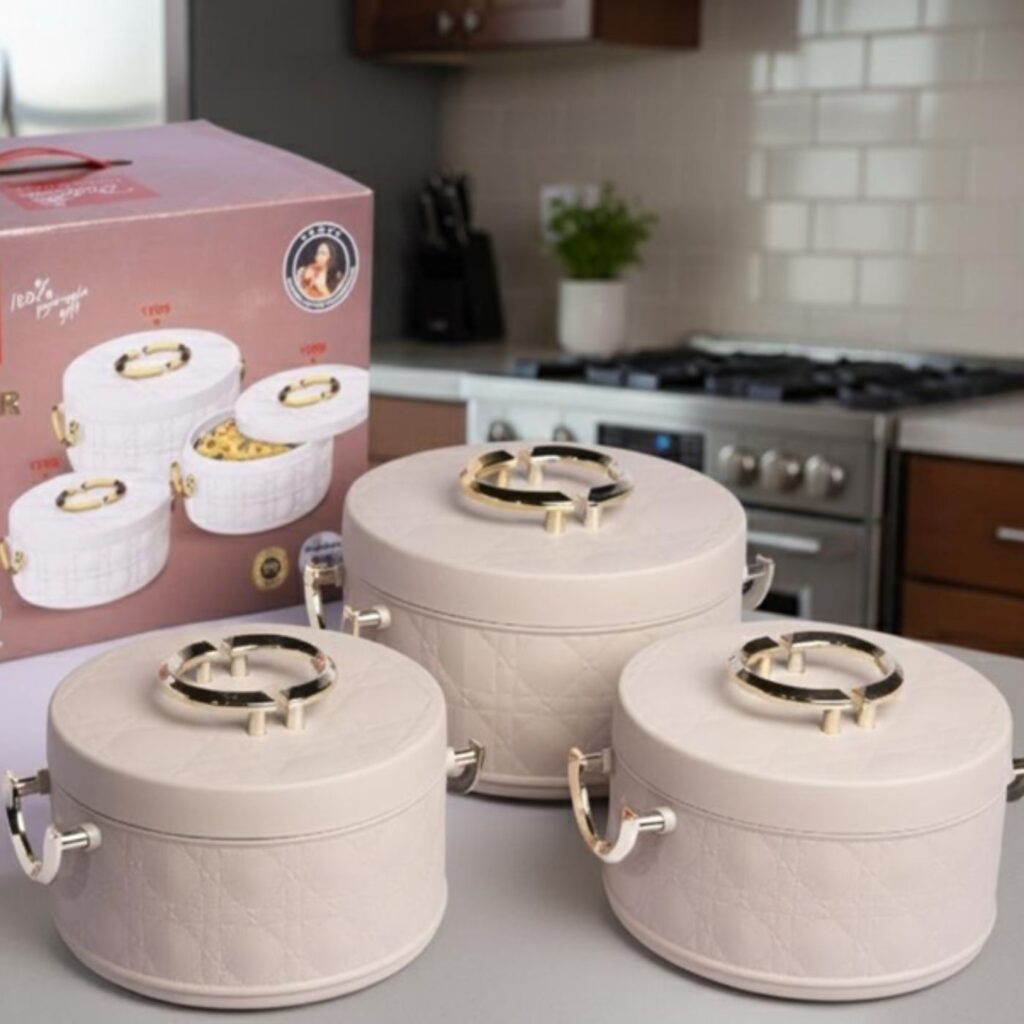 Hot Star Premium Insulated Casserole Set – Leak-Proof Stainless Steel Hot Food Container 2000ml to 3000ml