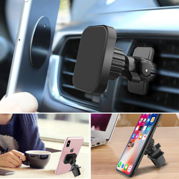 magnetic car phone holder with 360 rotating mount