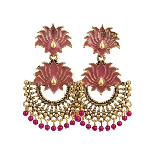 Pink - Antique Gold Finish