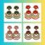 Crescent Lotus Earrings with Antique Gold Finish for Women and Girls