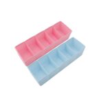 5 Compartment Drawer Organizer Storage Box (Pack of 2) | Socks, Underwear & Accessories Closet Organizer