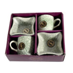 Festo Ceramic Tea Cup & Snack Bowl Gift Set (4 Pcs) | Premium Coffee Mug Set | Ceramic Tea Cups for Home & Gifting - Image 4