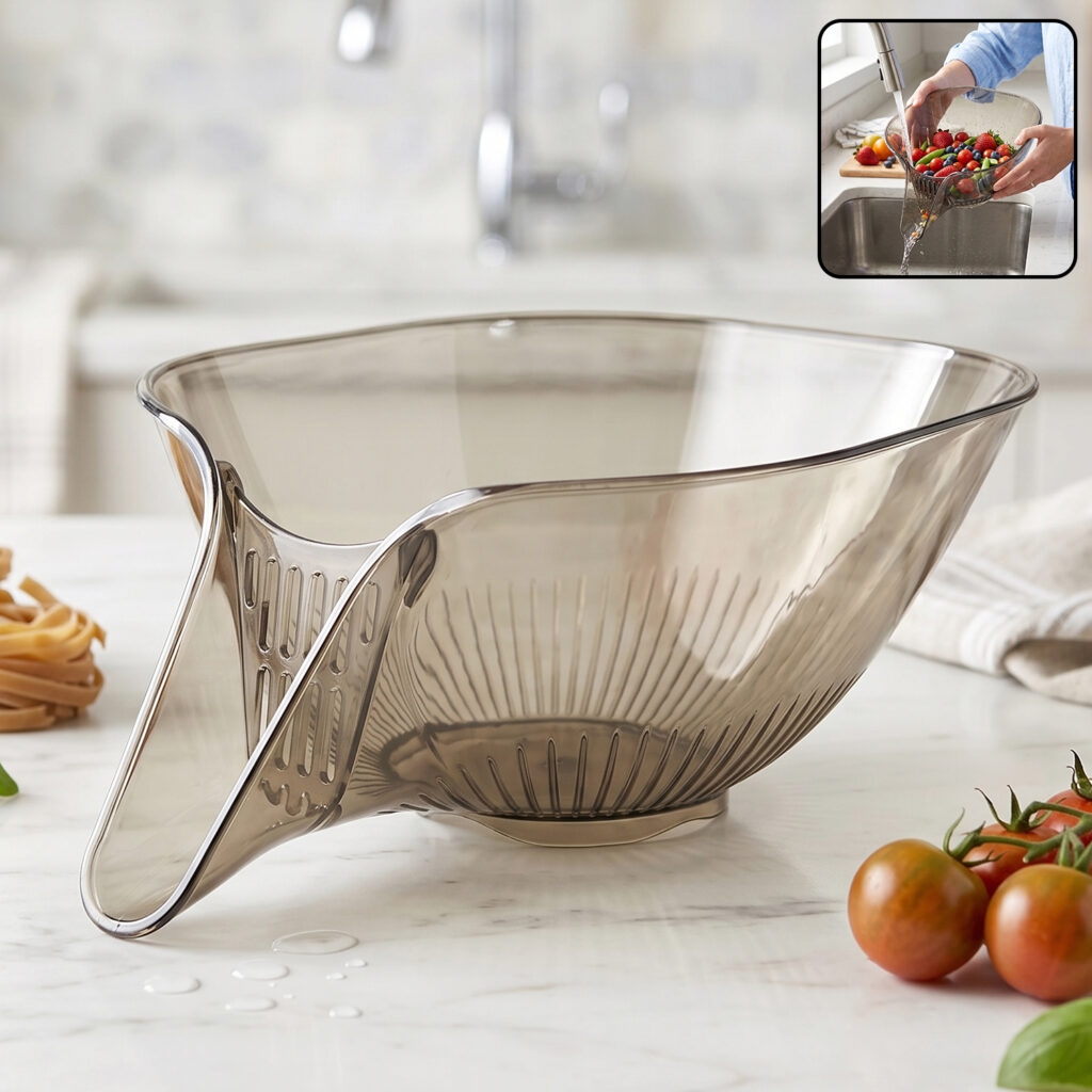 Multipurpose Fruit & Vegetable Washing Strainer Basket | Kitchen Drain Basket | Wash & Drain Colander (1 Pc)