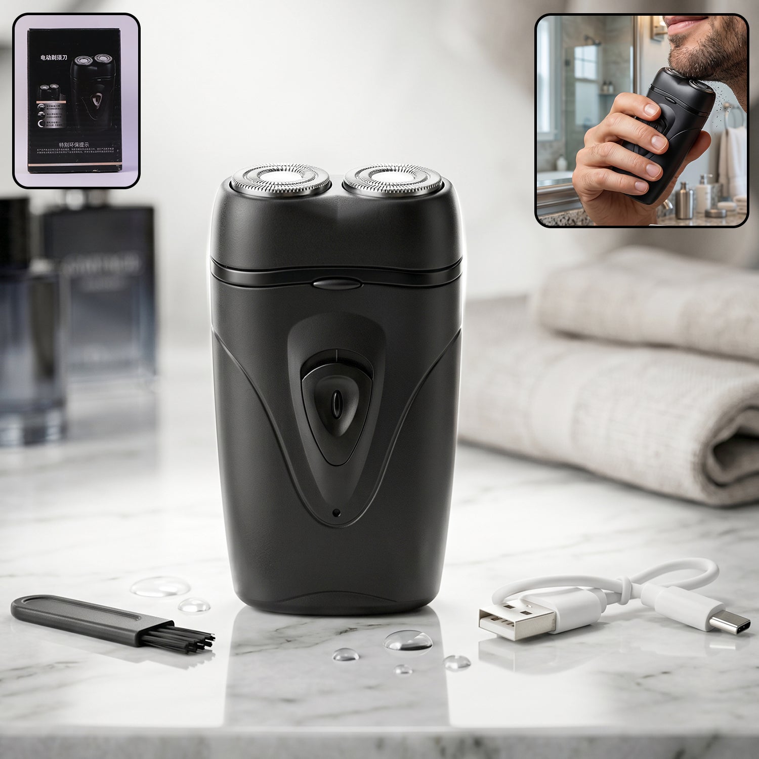 Portable Electric Shaver For Men Compact Rechargeable Cordless 1 Portable Electric Shaver For Men Compact Rechargeable Cordless - Image 1
