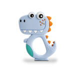 Silicone Dinosaur Baby Teether | BPA Free Food Grade Teething Toy for Infants & Toddlers | Soft Chew Teether (1 Pc Mix Design Color) - Image 3