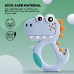 Silicone Dinosaur Baby Teether | BPA Free Food Grade Teething Toy for Infants & Toddlers | Soft Chew Teether (1 Pc Mix Design Color) - Image 2
