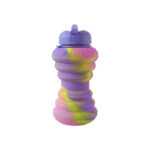 600ml Collapsible Silicone Water Bottle | Foldable Sports & Travel Water Bottle | Leakproof Reusable Drinking Bottle - Image 2