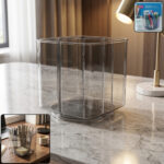 Supermom Vista 360° Rotating Pen Stand & Desk Organizer – Multi-Compartment Acrylic Holder - Image 2
