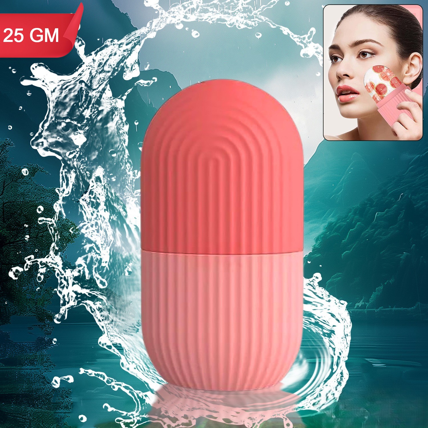 Beauty Face Massage Ice Roller | Facial Ice Roller for Skin Cooling, Puffiness & Refreshing Skincare | Reusable Face Massager Beauty Face Massage Ice Roller