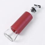 Glass Oil Dispenser 300ml with Plastic Cover – Oil & Vinegar Bottle with Golden Pour Spout - Image 2