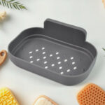 Plastic Soap Dish Holder for Bathroom – Wall Mounted Self Adhesive Soap Stand with Drainage Design - Image 4