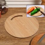 Wooden Round Chopping Board for Kitchen – Bamboo Cutting Board for Fruits, Vegetables, Bread & Cheese - Image 4
