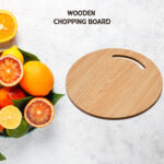 Wooden Round Chopping Board for Kitchen – Bamboo Cutting Board for Fruits, Vegetables, Bread & Cheese - Image 3