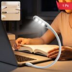 Mini Flexible USB LED Light Gooseneck Reading Lamp for Laptop – Portable Bendable USB Light for Keyboard, Study & Night Reading