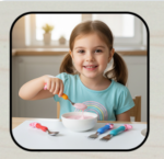 Unicorn Theme Kids Spoon and Fork Set with Plastic Handle | 4 Pc Stainless Steel Cutlery Set for Babies & Toddlers
